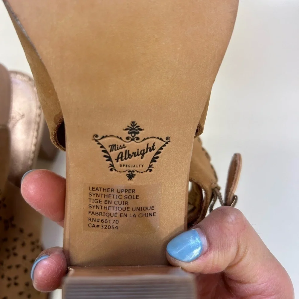 Miss Albright Peep Toe Sling Back Sandals